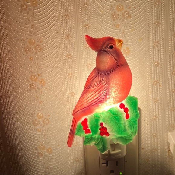 Red Cardinal Bird Christmas Night Light Original box - Picture 11 of 14